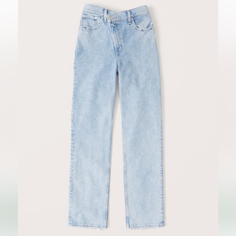 Abercrombie Ultra High Rise 90s Jeans with Cross Waistline